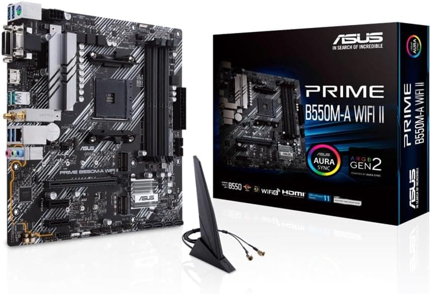 ASUS PRIME B550M-A WIFI II AMD Ryzen 5000シリーズ AM4 対応 B550 搭載 mATX マザーボード
