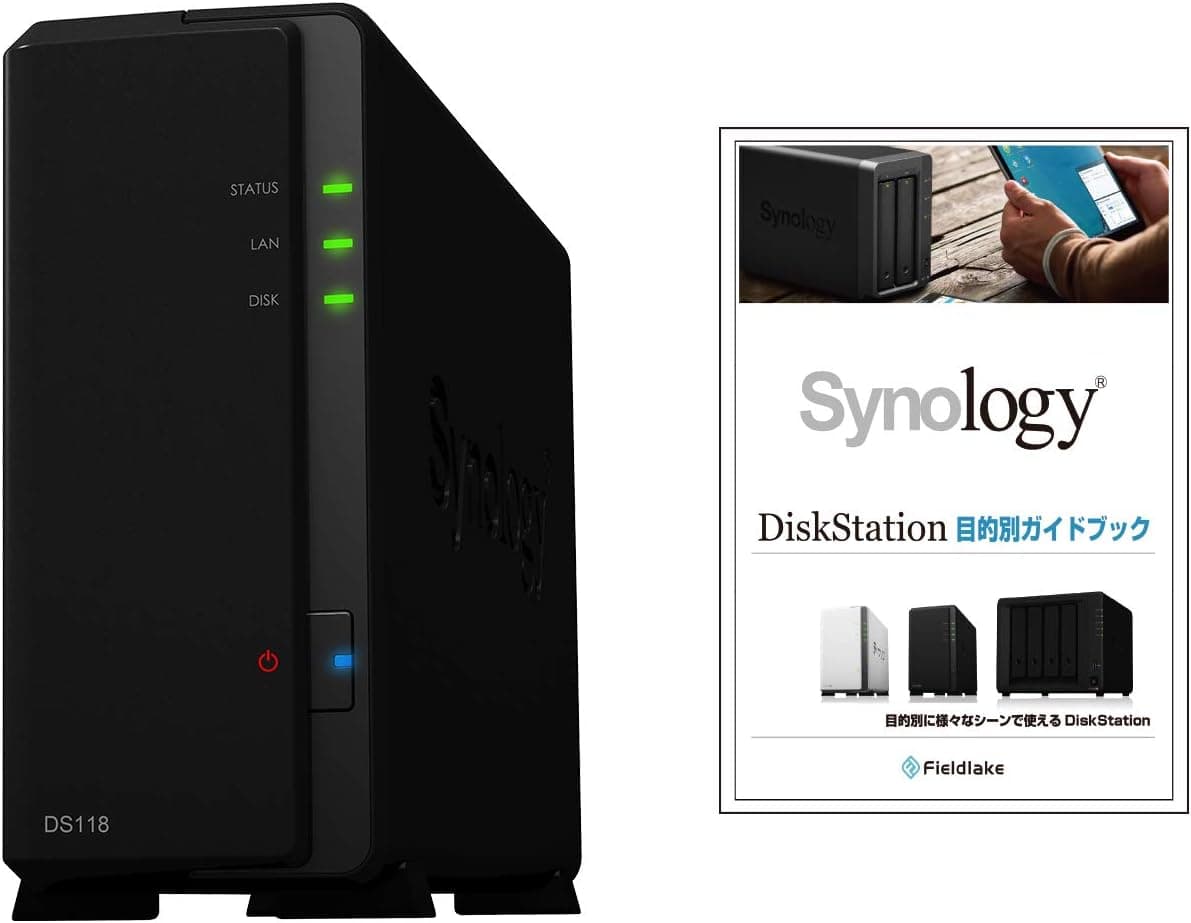 Synology NASキット 1ベイ DS118 クアッドコアCPU 1GBメモリ搭載ミドルライトユーザー向け国内正規代理店品電話サポート対応品 DiskStation
