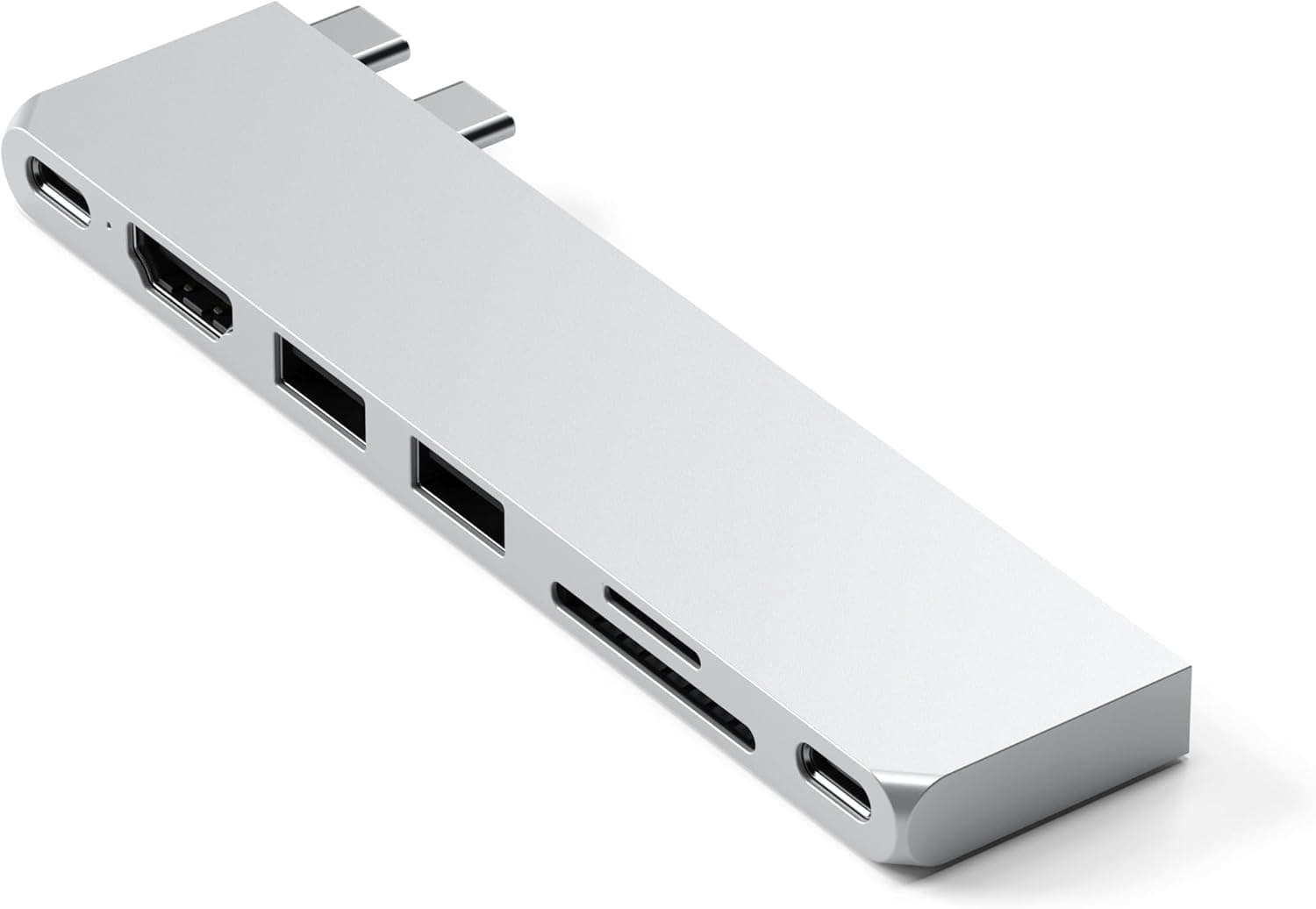SATECHI Hub Dual USB C Pro Slim USB4 7 en 1 Argent