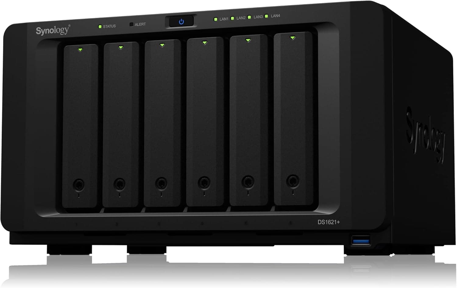 Synology NASキット 6ベイ拡張可 DS1621+ クアッドコアCPU 4GBメモリ搭載スタンダードユーザー向け国内正規代理店品電話サポート対応品 DiskStation