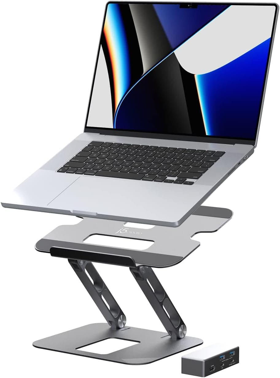 j5create ノートパソコンスタンド USB-C 4K@30Hz HDMIディスプレイハブ付き - USB-A 5Gbps×2