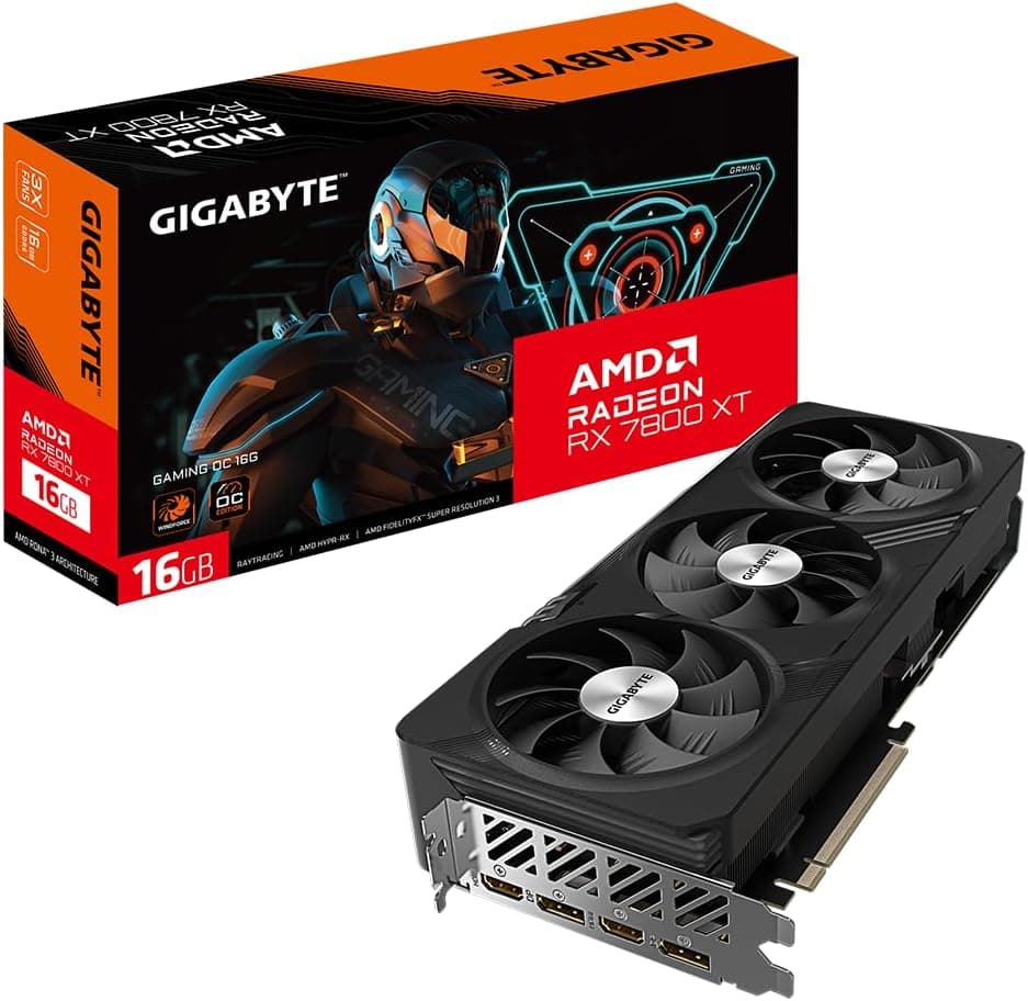 Gigabyte Radeon RX 7800 XT GAMING OC 16GB グラフィックカード - 16GB GDDR6 256ビット Windforce 冷却システムメタルバックプレート DP 2.1 HDMI 2.1 AMD RDNA 3アーキテクチャ GV-R78XTGAMING OC-16GD