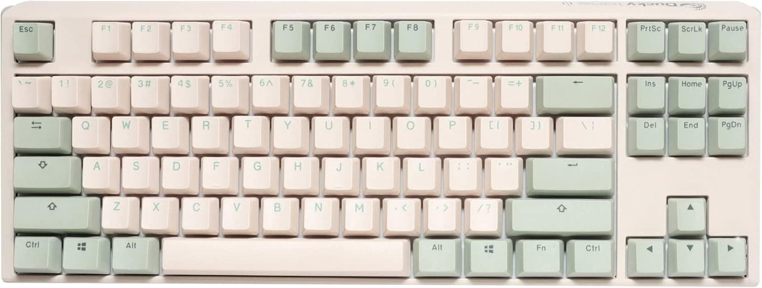 Ducky One 3 TKL 抹茶ホットスワップダブルショット PBT Quack メカニカルキーボード (チェリーMXレッド)