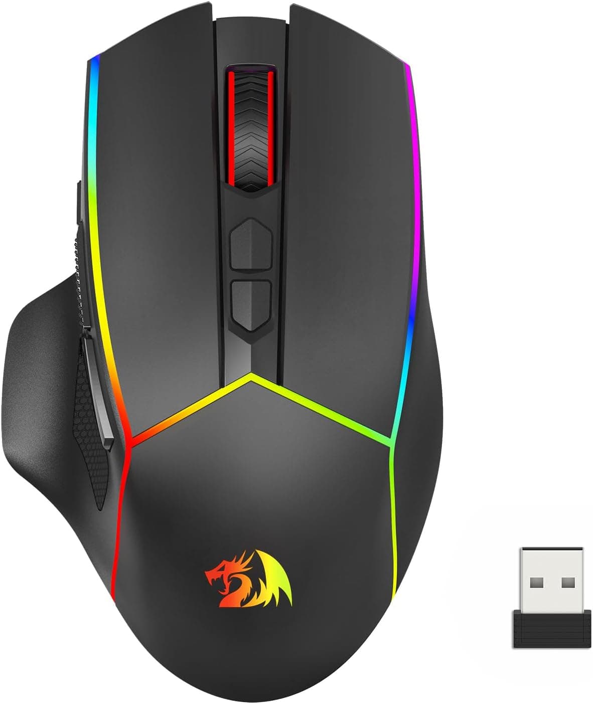ブラック Redragon M814RGB-PRO RGB 2.4GHz