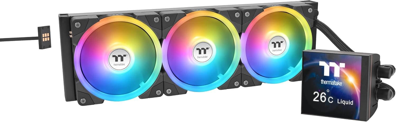 【限定】Thermaltake MAGFloe 420 Ultra Black All-In-One Liquid Cooler System オールインワン 420mm 水冷CPUクーラー CL-W451-PL14SW-A FN2475