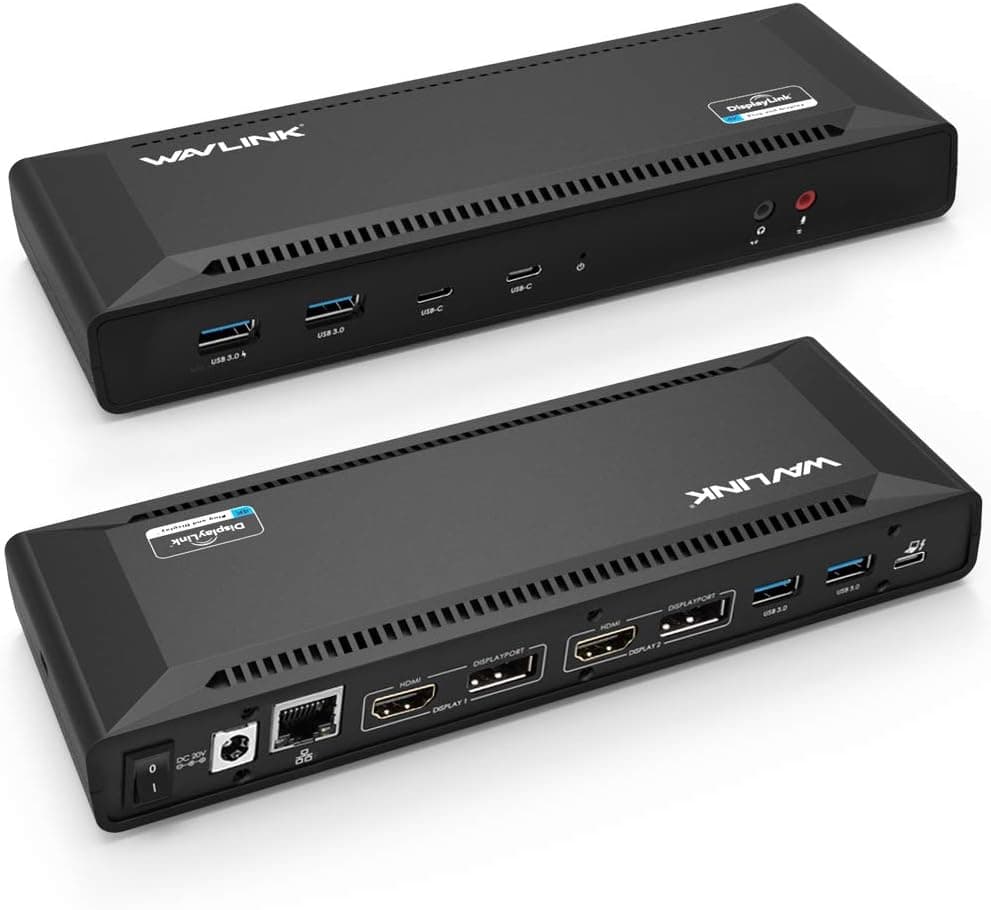 WAVLINK USB C Ultra 5Kユニバーサルドッキングステーション macbook pro用デュアル 4Kドッキングステーション 60W PD付き