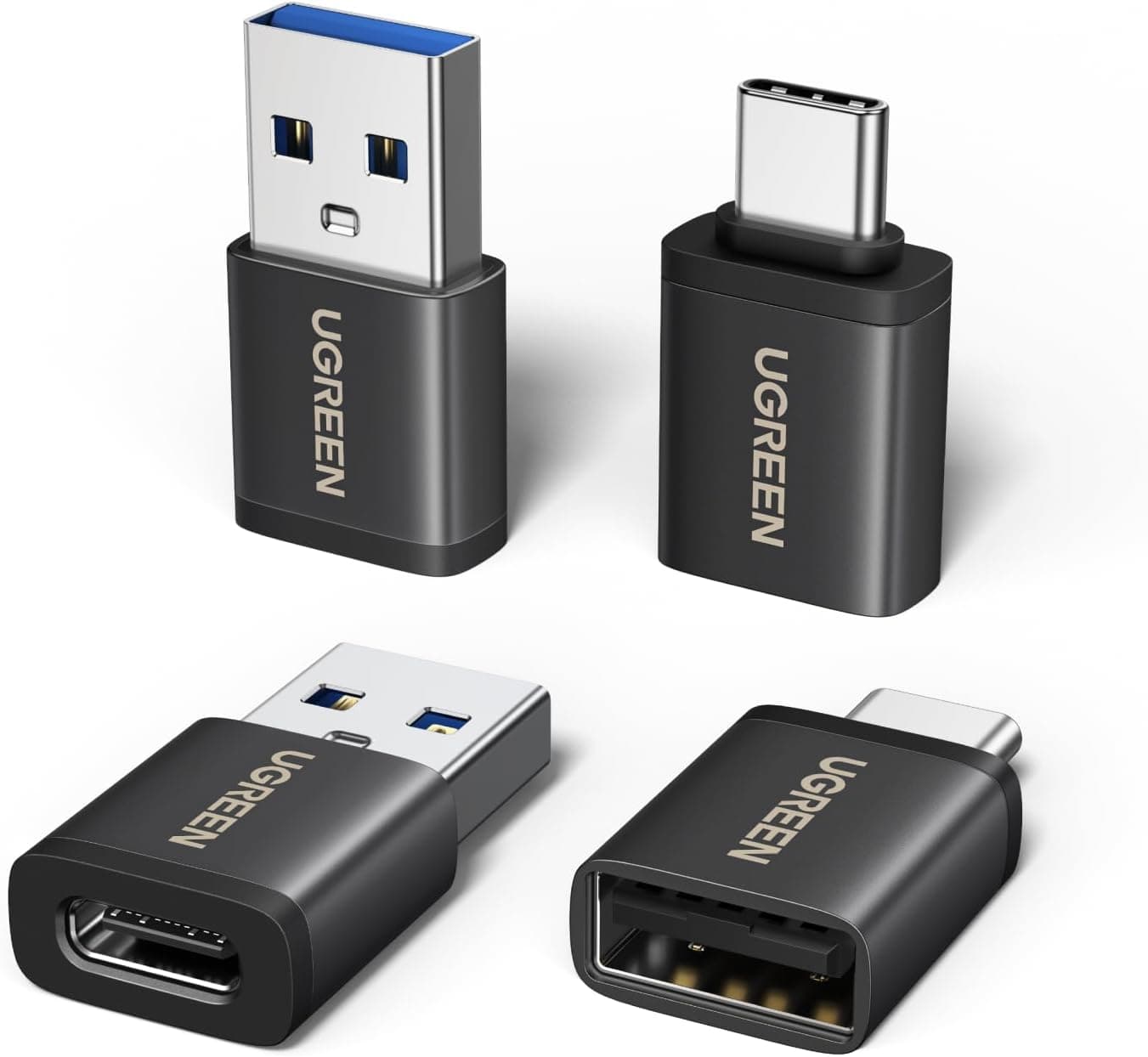 UGREEN USB 変換アダプター 4個セット 高速10Gbps 充電