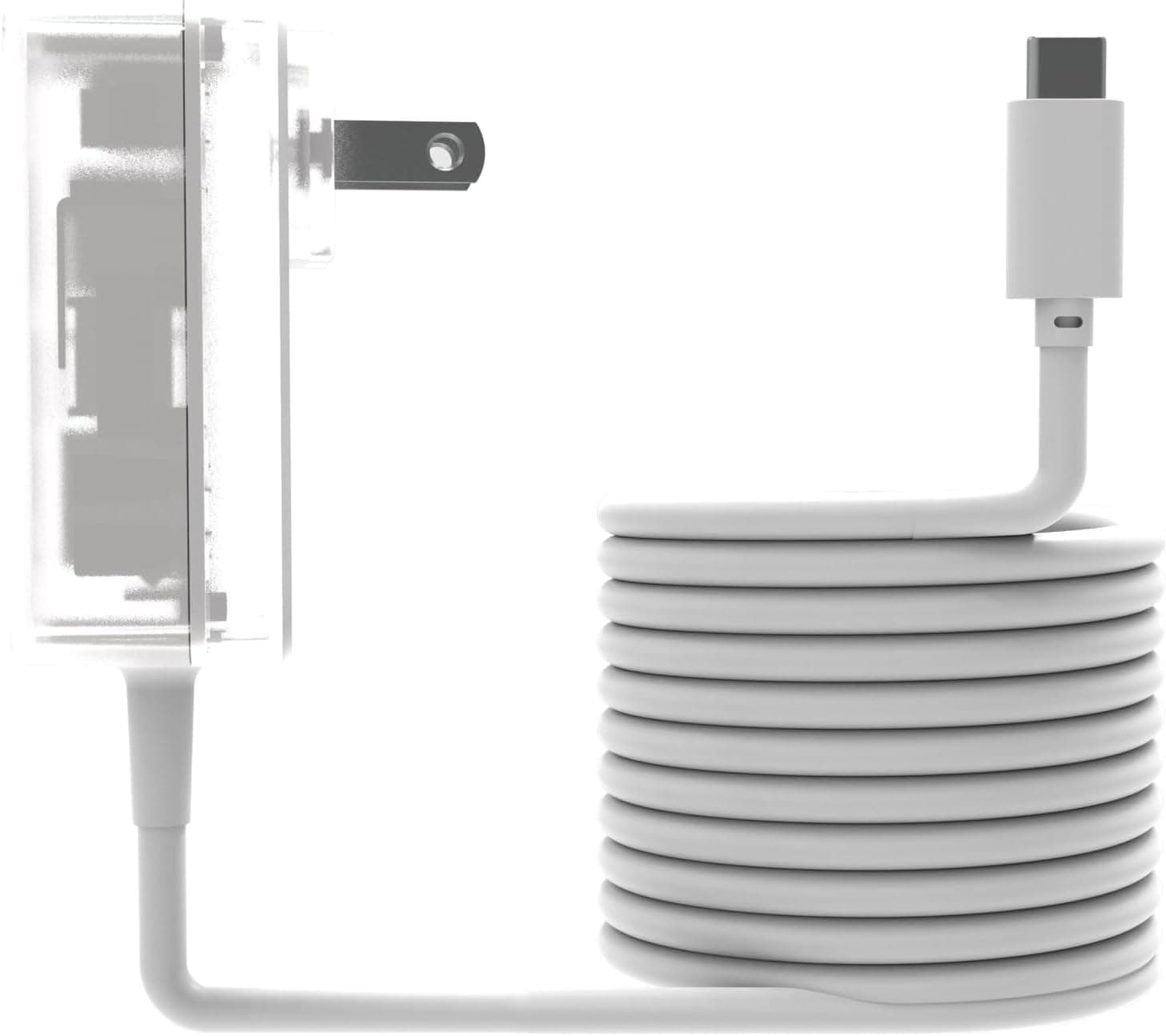 Vilros - Fuente de alimentación USB-C compatible con Raspberry Pi 5 (transparente