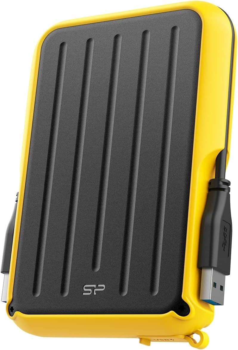 Silicon Power Armor A66 5TB 頑丈な外付けハードドライブミリタリーグレード耐衝撃防水 USB 3.0 ポータブル HDD PC Mac ノートパソコンコンピュータ用 - イエロー