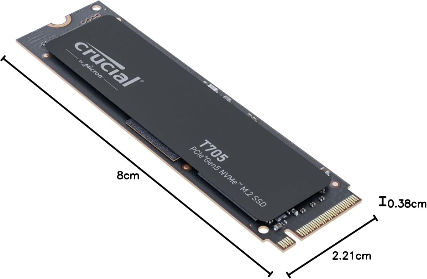 New 2024 Crucial T705 4TB PCIe Gen5 NVMe M.2 SSD - Up to 14