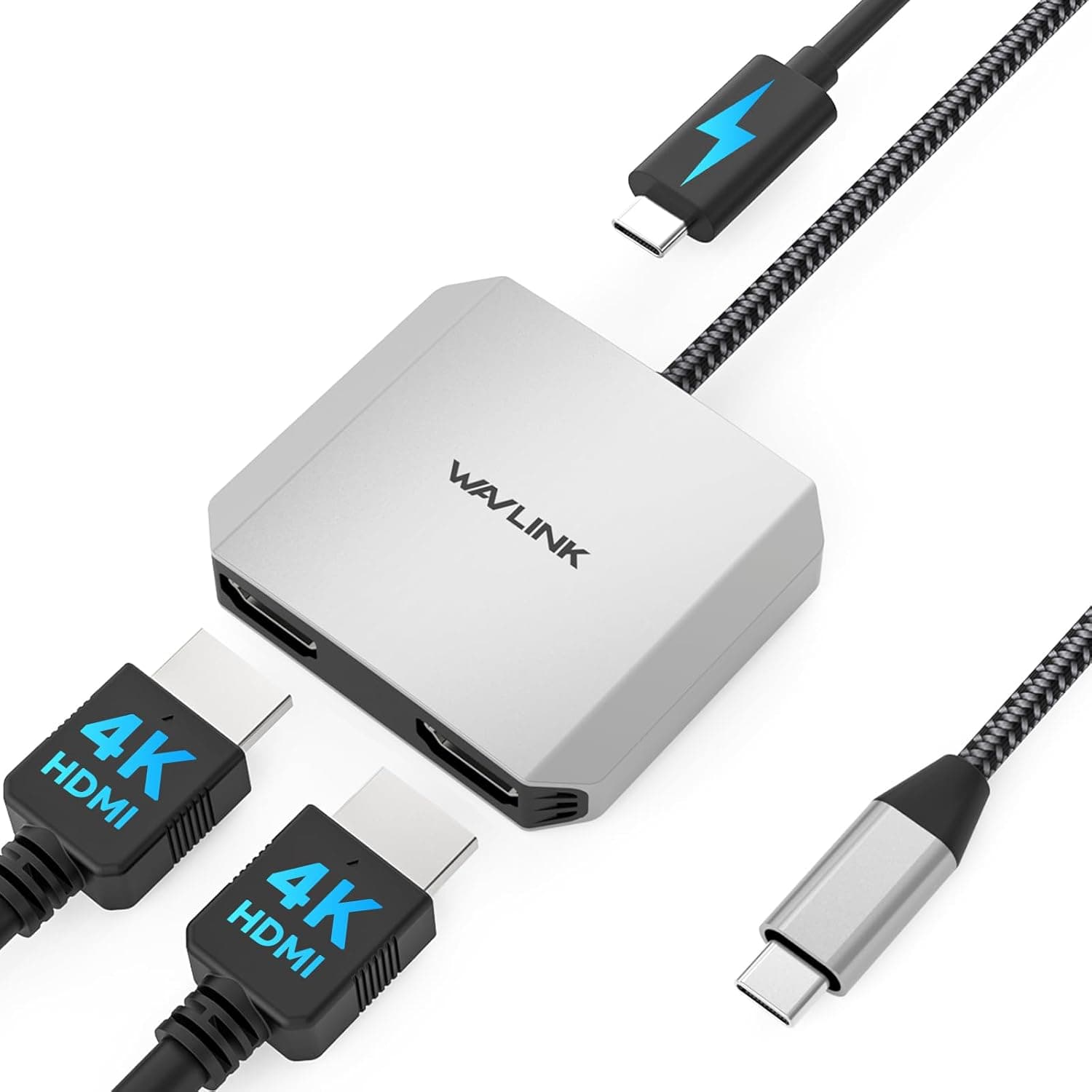 WAVLINK HDMIアダプター USB C - デュアル スプリッター デュアル4K@60Hz