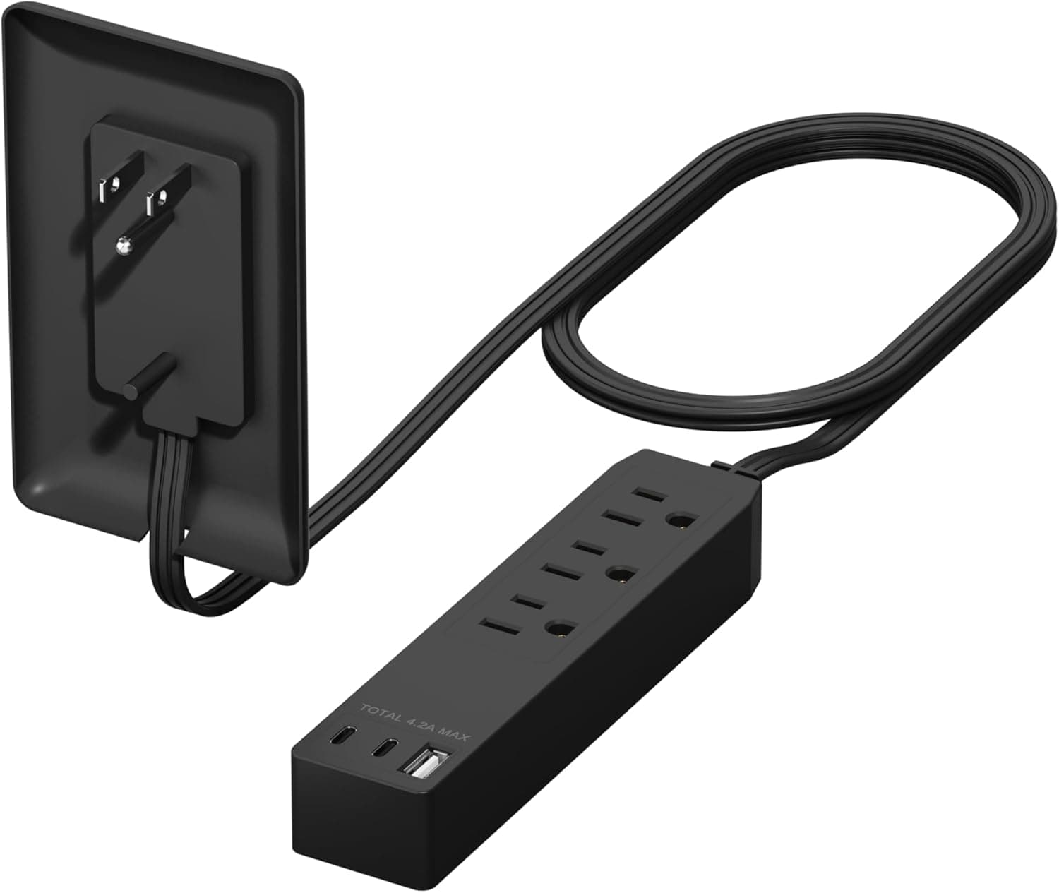 LIDER コンセントエクステンダー コンセント3個付き 21W USB-A &amp; 2 USB-C フラットフェイス