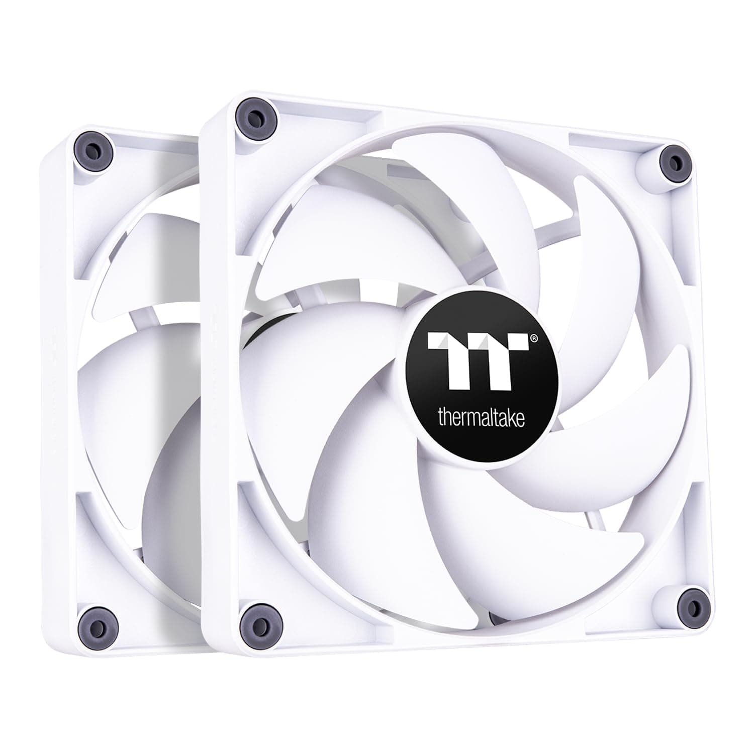 Thermaltake CT140 PC冷却ファンホワイト (2ファンパック) デイジーチェーンデザインファン速度最大1500RPM 140mm油圧ベアリングファン防振マウント CL-F152-PL14WT-A