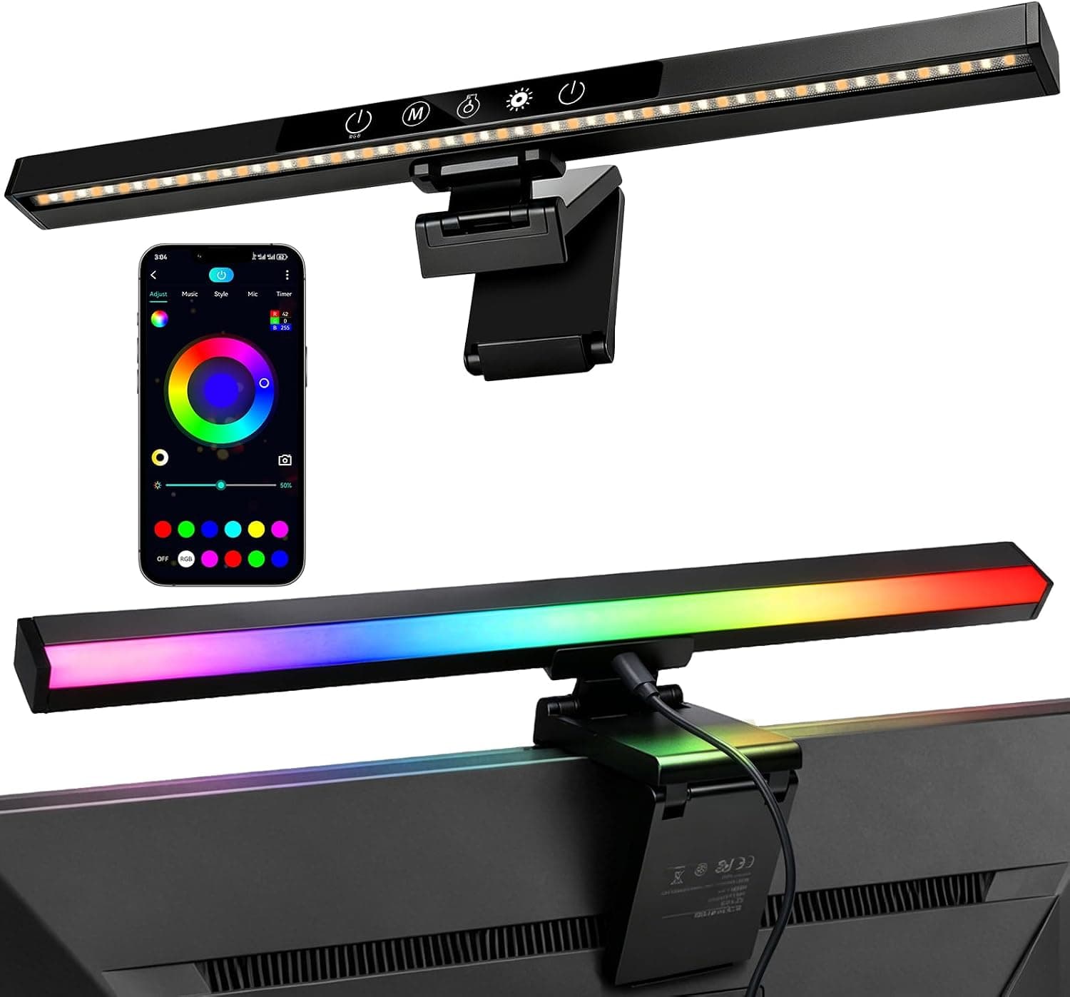 E-SHEEP モニターライト 42cm RGB バックライト 1600万色