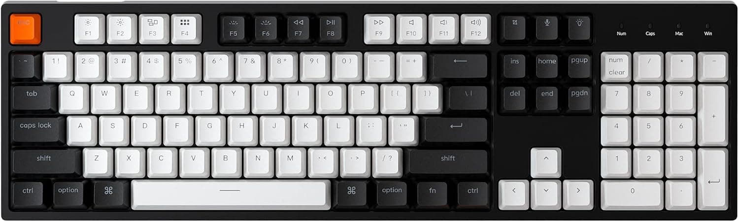 Keychron C2 フルサイズ有線メカニカルキーボード Mac用ホットスワップ可能