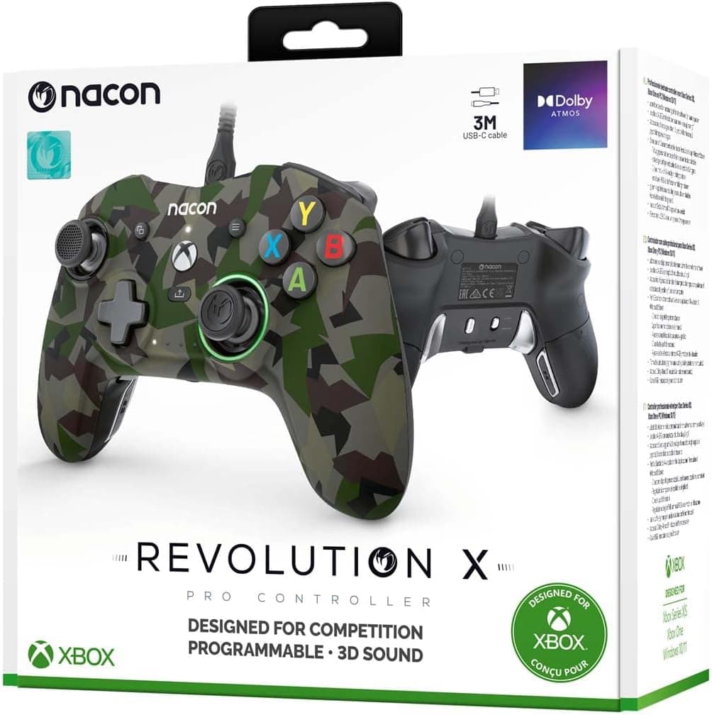 Nacon Revolution X Pro コントローラー フォレスト迷彩 Xbox Series X