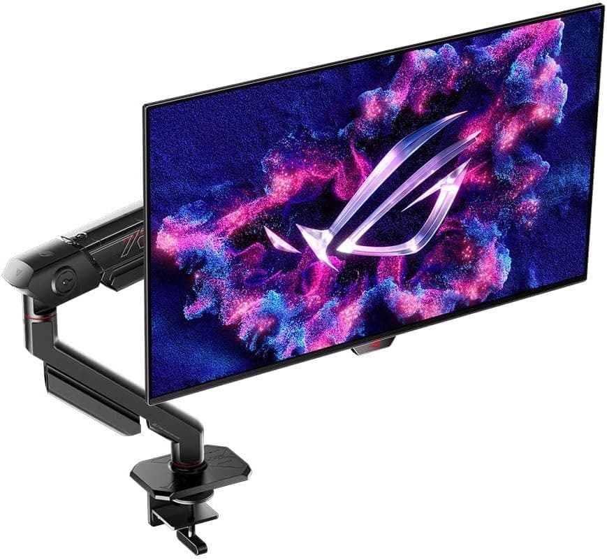 ASUS ROG Swift 27インチ (26.5インチ可視) 1440P OLED DSC ゲーミングモニター (PG27AQDM-R) - QHD(2560x1440) 240Hz 0.03ms G-SYNC対応 99%DCI-P3 True 10bit モニターアーム付き