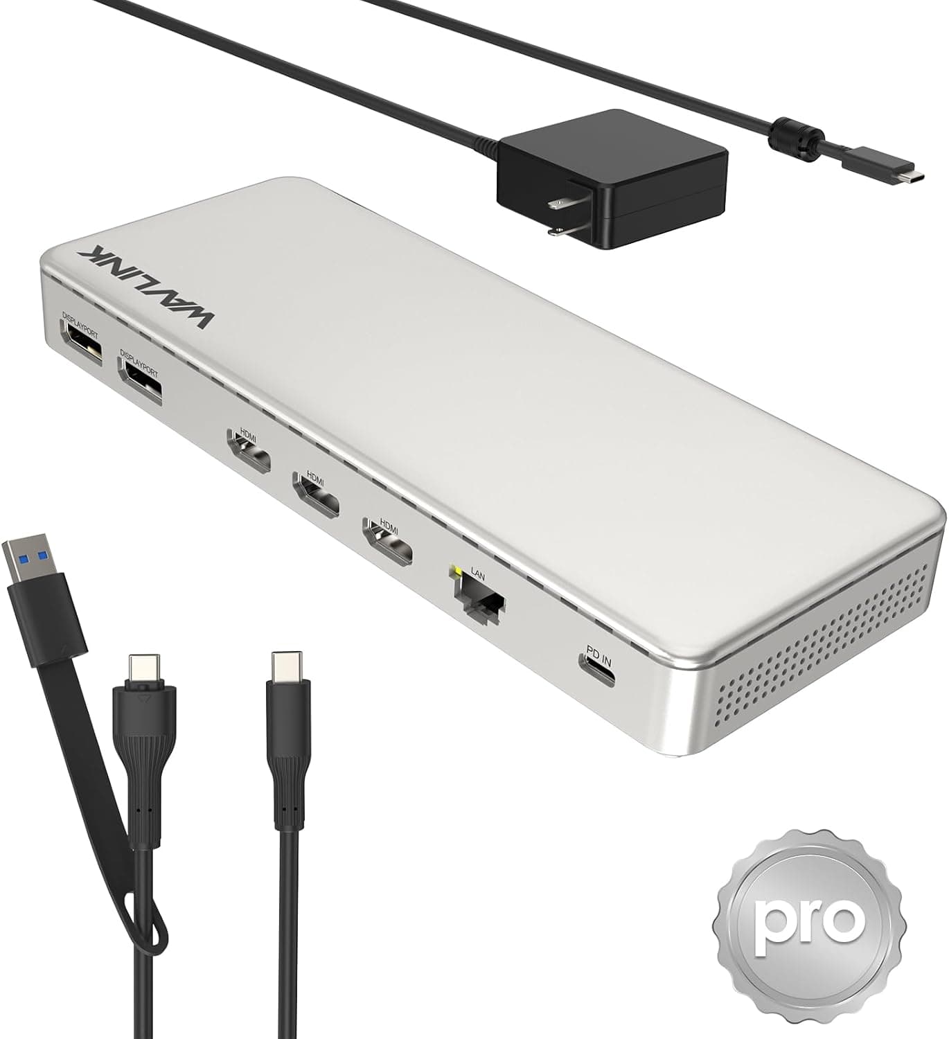 WAVLINK ドッキングステーショントリプルディスプレイ 4K@60Hz SM770搭載 USB-C