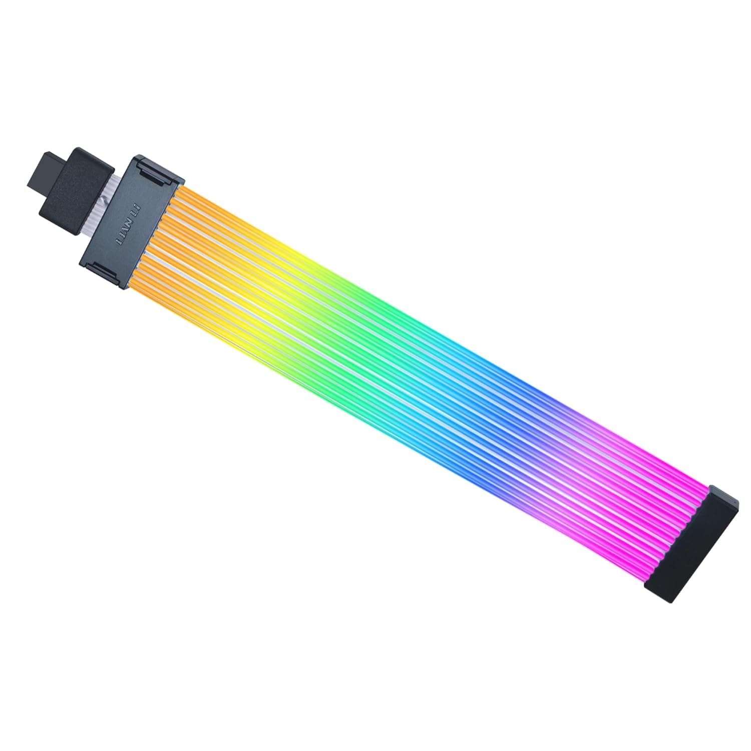 Lian Li Strimer ワイヤレス 16ピン - ワイヤレスコントロール付きアドレス可能なRGB電源延長ケーブル - 12 LEDストリップ - ワイヤレスコントローラーは含まれていません;使用にはコントローラーが必要です(PW16-121W)