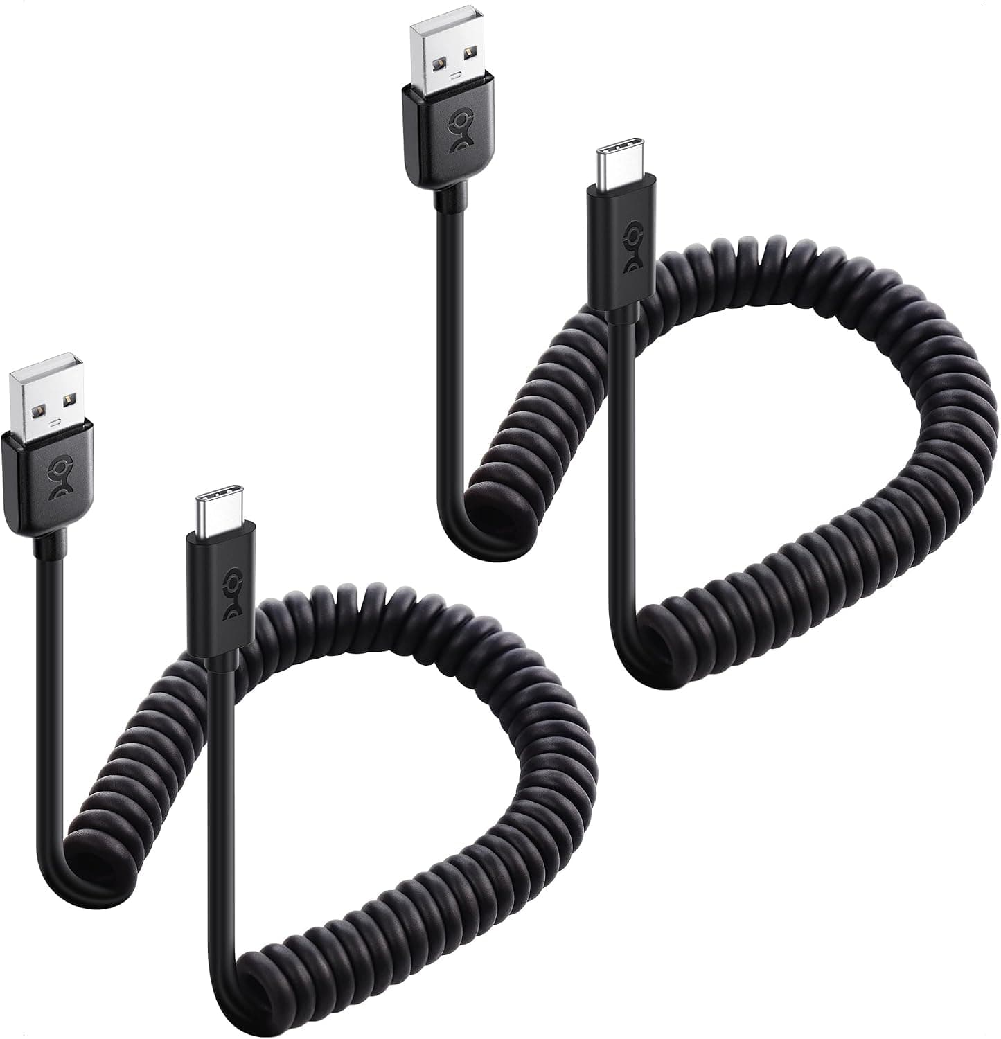 Cable Matters 2本セット USB-A to USB-C 巻き取り式ケーブル 30~120cm ブラック