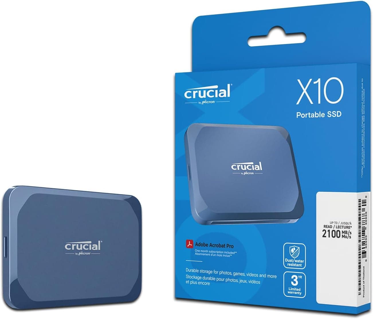 Crucial(クルーシャル) X10 外付け SSD 8TB USB3.2