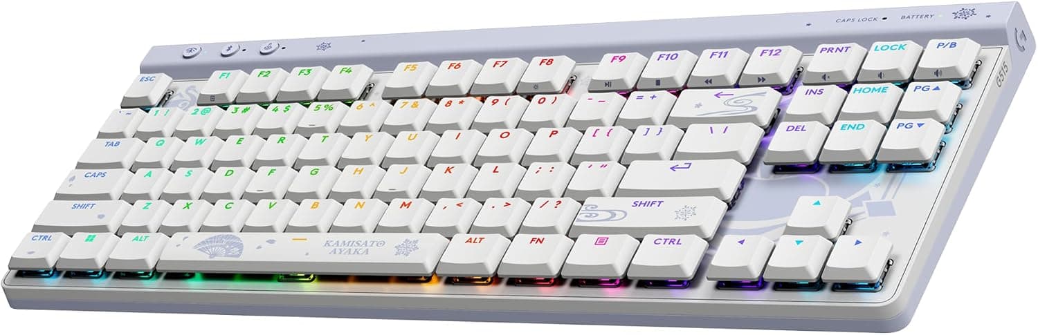 ロジクール G515 TKL 有線ゲーミングキーボード (触覚) - 原神インパクトエディション