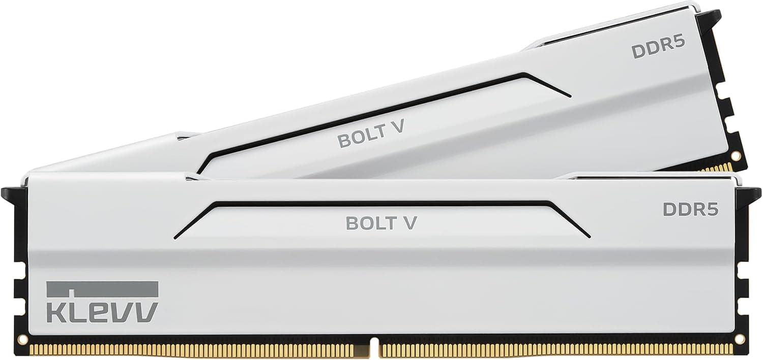 KLEVV Bolt V DDR5 32GB (2x16GB) 6000MHz CL28 SK Hynix A-Die 1.35V ゲーミングデスクトップ RAM メモリ XMP 3.0