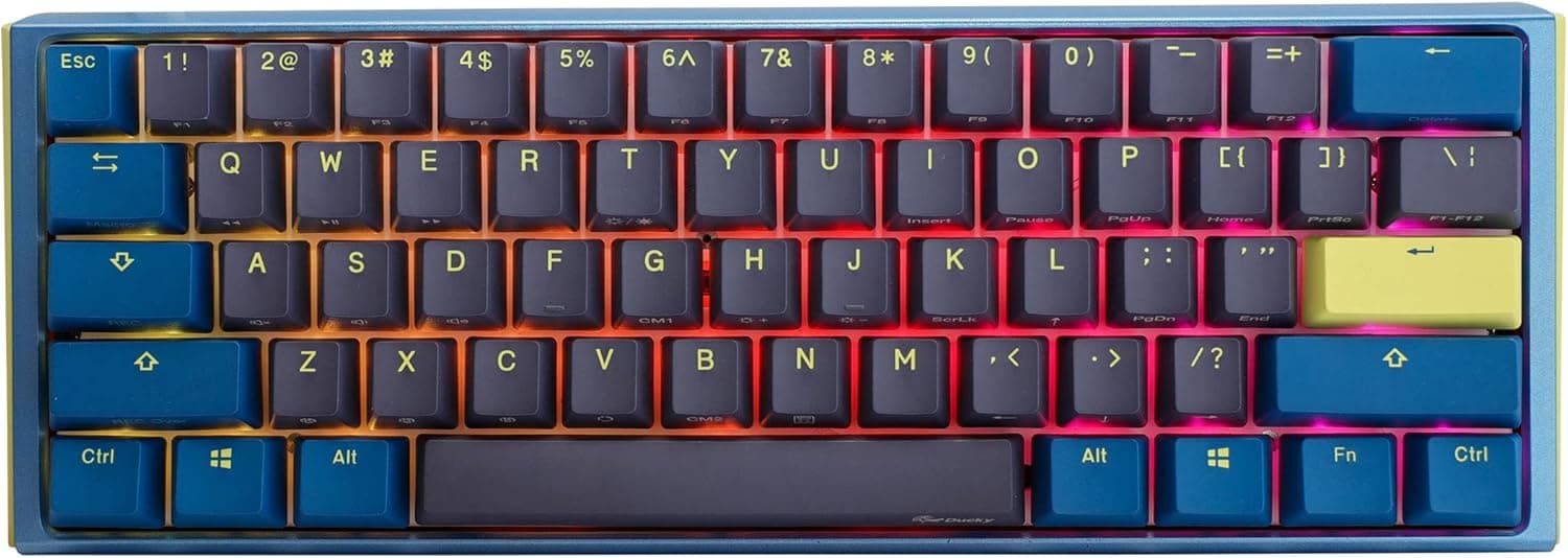 Ducky One 3 Mini Daybreak 60%メカニカルキーボード:Quack Mechanics Dampening ホットスワップ可能なCherry MX クリアスイッチ