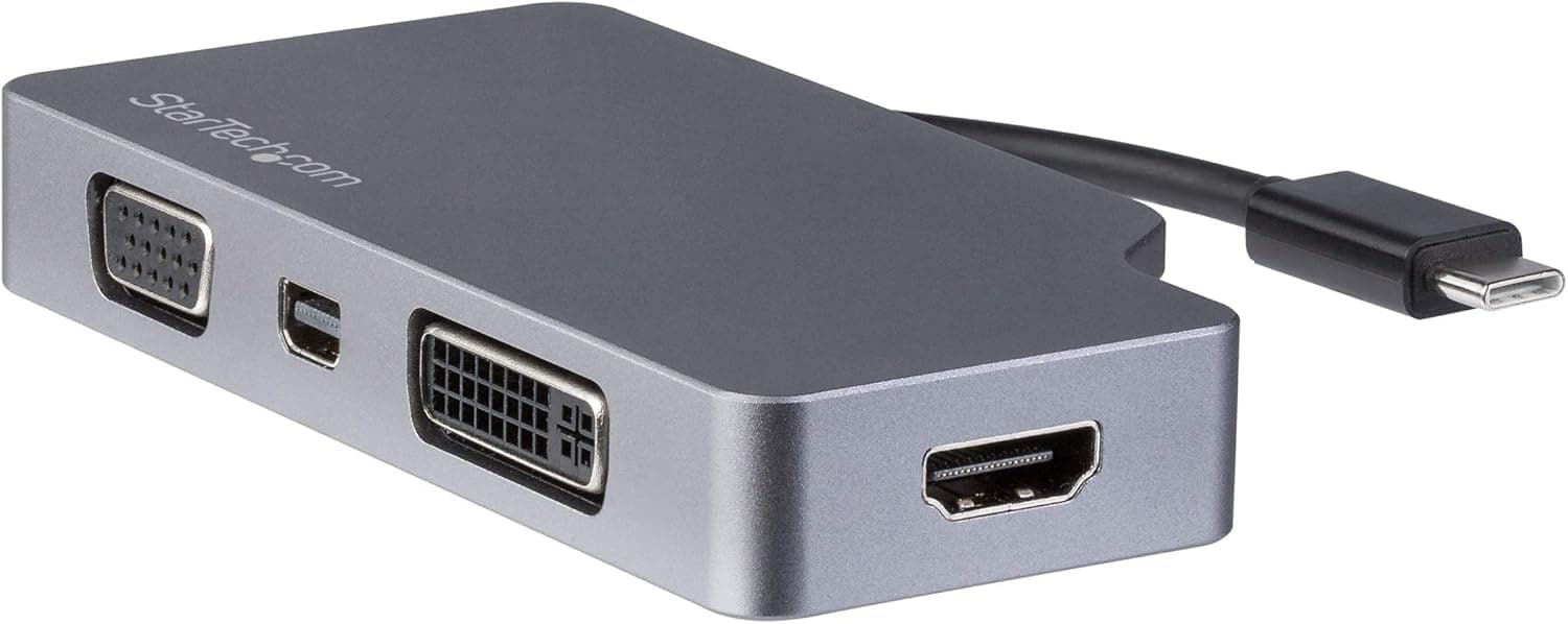 StarTech.com 4 in 1 USB Type-Cマルチアダプタ アルミ筐体 USB-C - VGA
