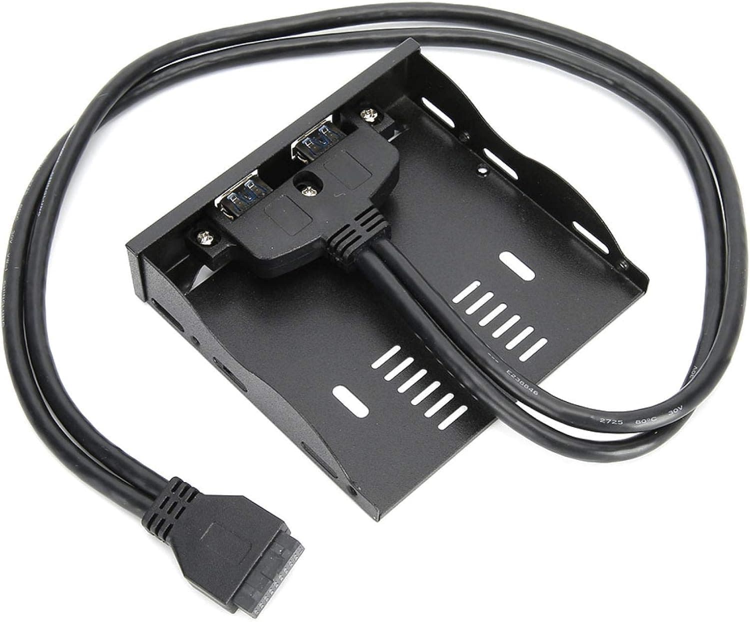 USB 3.0フロントパネル - 3.5インチフロッピーベイ用2ポート19ピンからUSB 3.0アダプター