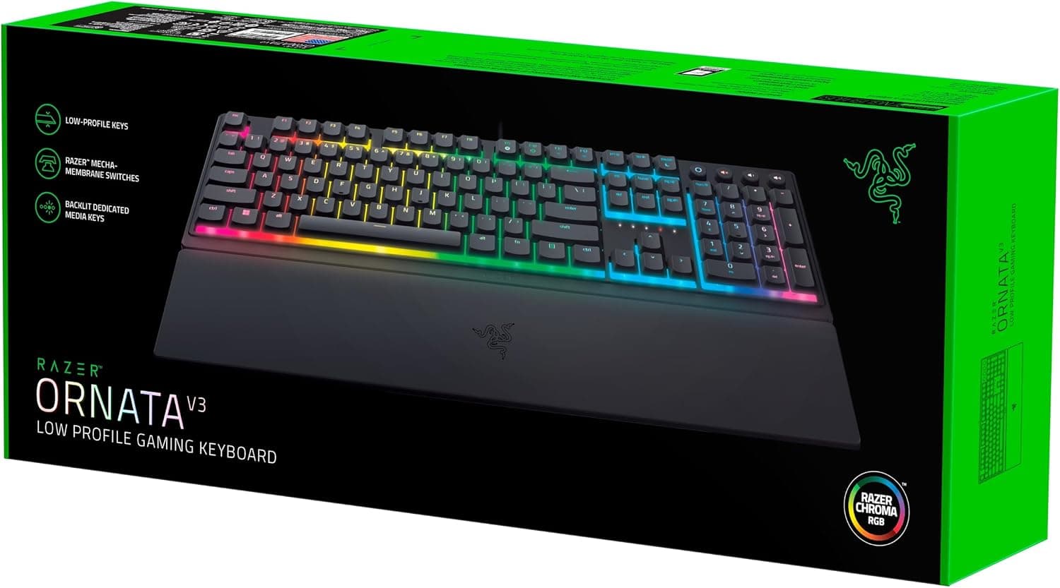 Razer Ornata V3 Low-Profile Mecha-Membrane Gaming Keyboard