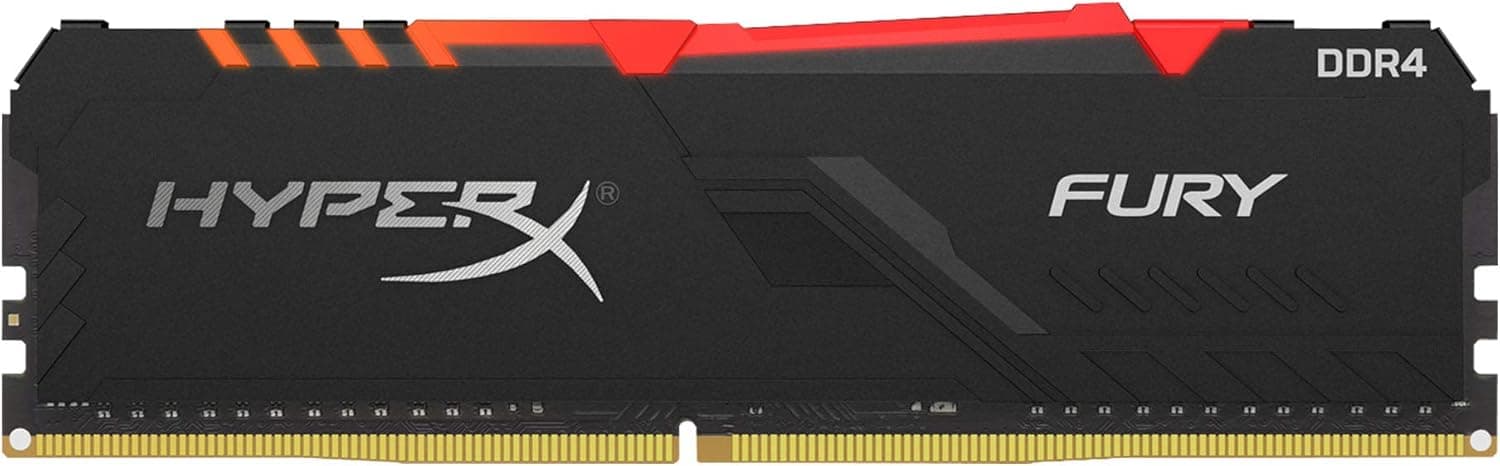 キングストン Kingston デスクトップPC用メモリ DDR4 3466MHz 8GBx1枚 HyperX FURY RGB CL16 HX434C16FB3A