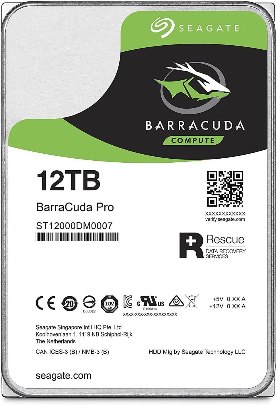 Seagate 12TB BarraCuda Pro 7200RPM SATA 6Gb/s