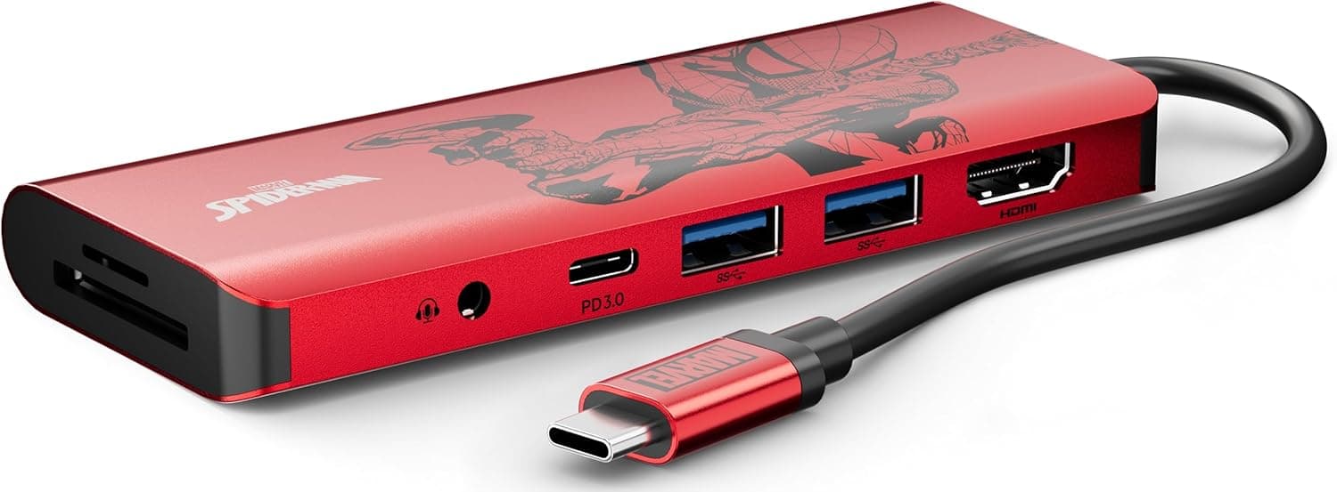 【ディズニー創立100周年マーベルスパイダーマン限定モデル】Belkin USB-C 7-in-1 ハブ 100W PD HDMI SD