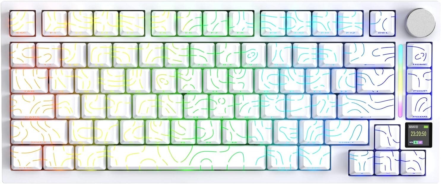 ATTACK SHARK (アタックシャーク) X820 Ultra 75% ワイヤレスゲーミングメカニカルキーボードホットスワップ可能ガスケットマウント RGB バックライト BT