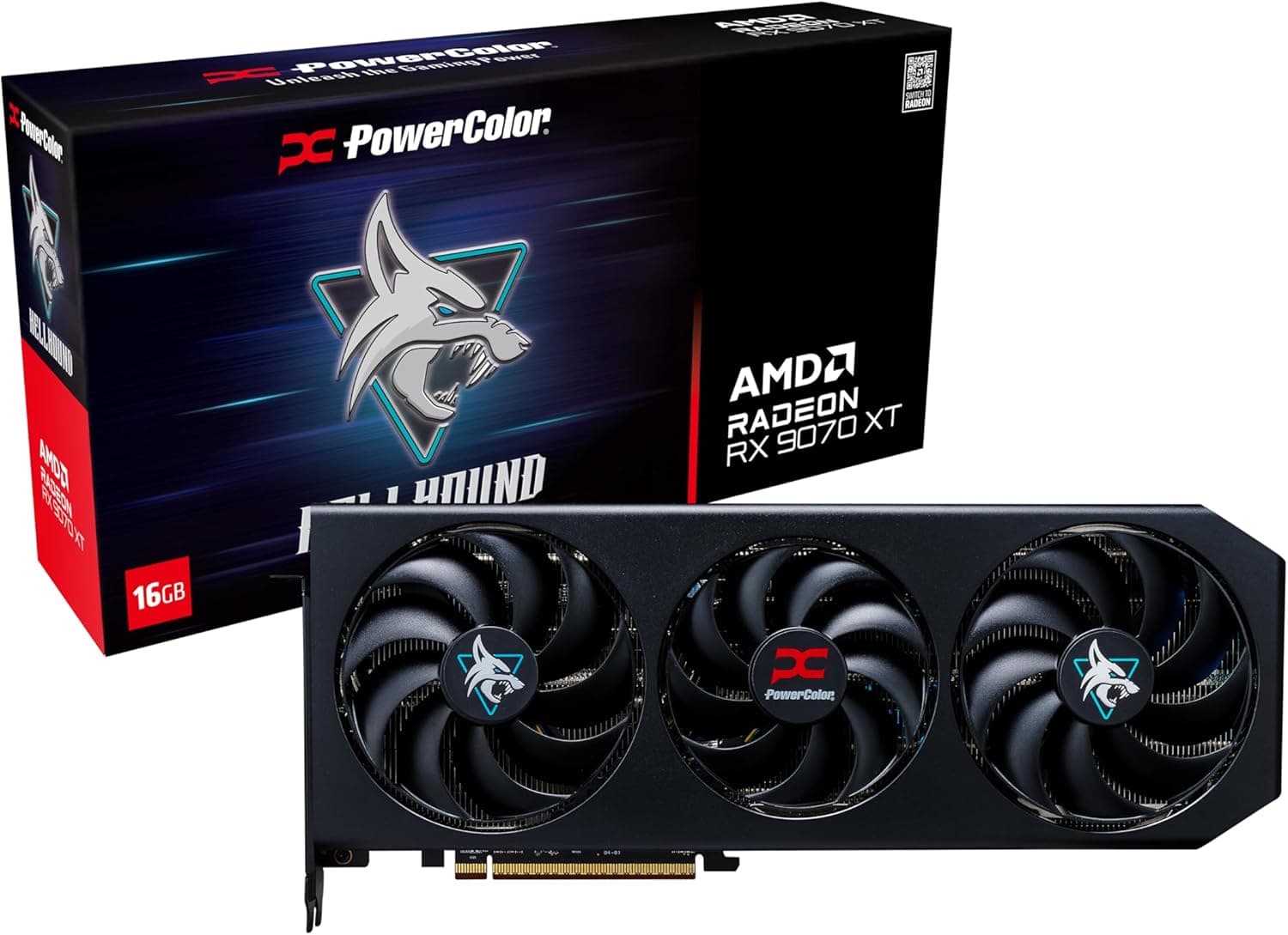 Power Color AMD Radeon RX9070XT 搭載 グラフィックボード GDDR6 16GB Hell Hound パワーカラー 【国内正規代理店品】RX9070XT 16G-L