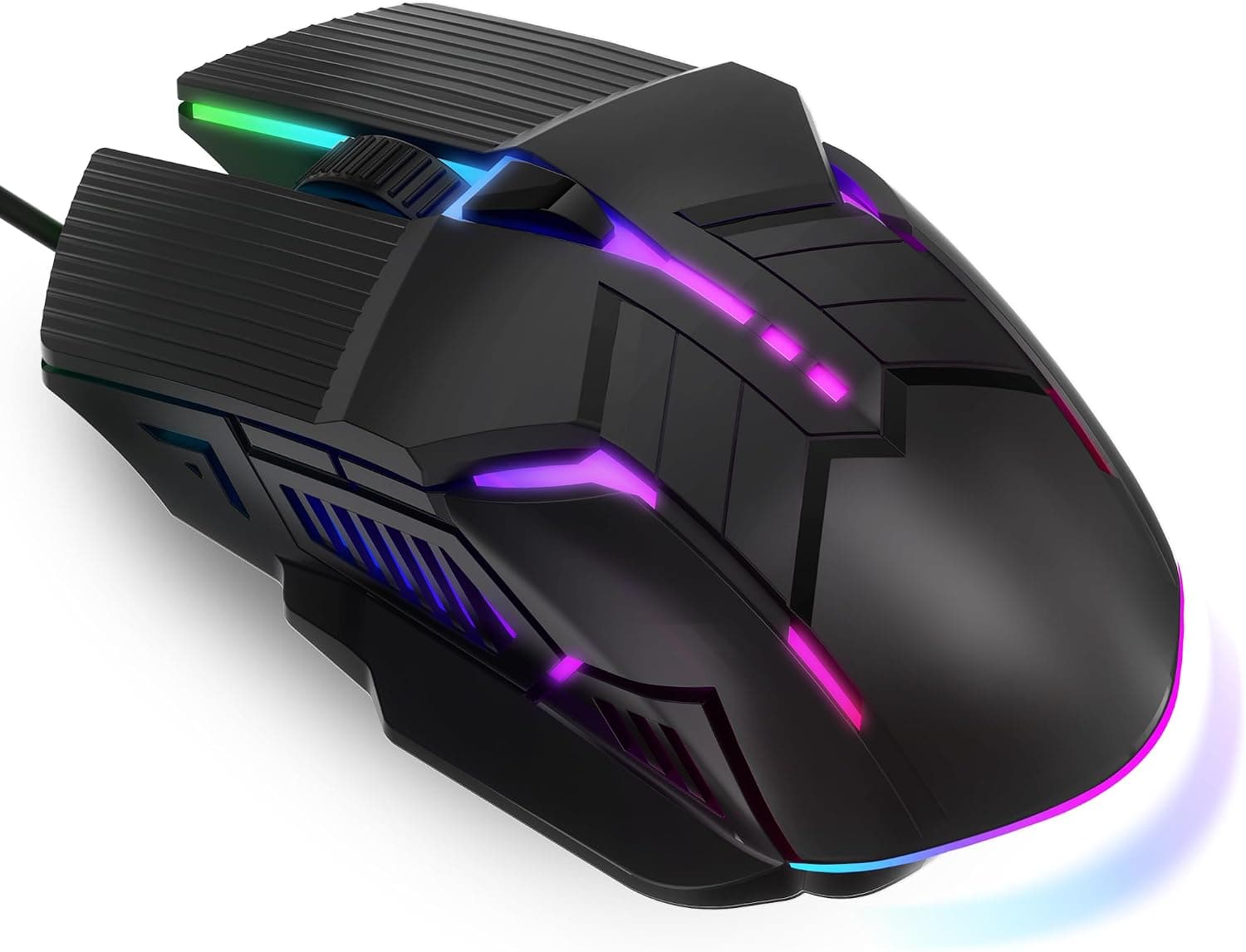 MELOGAGA 有線ゲーミングマウス RGB USBマウス 4DPI