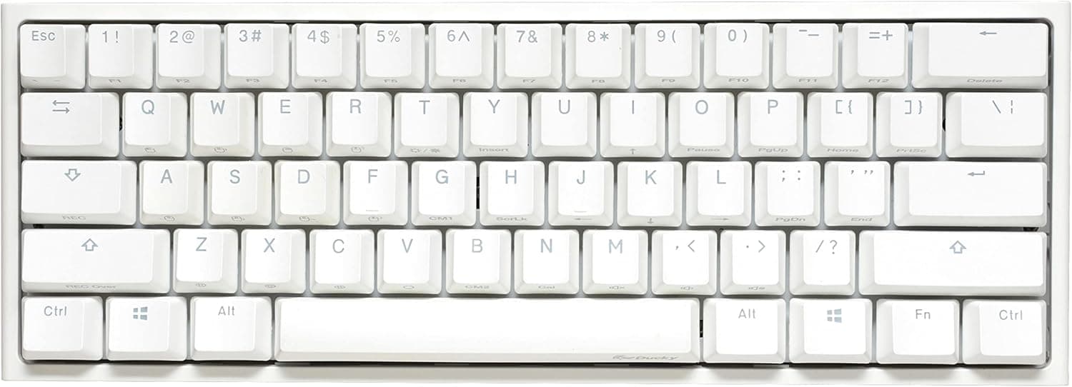 Ducky One 2 Mini Pro — ピュアホワイト 60% コンパクト メカニカルキーボード (MXブラウン)