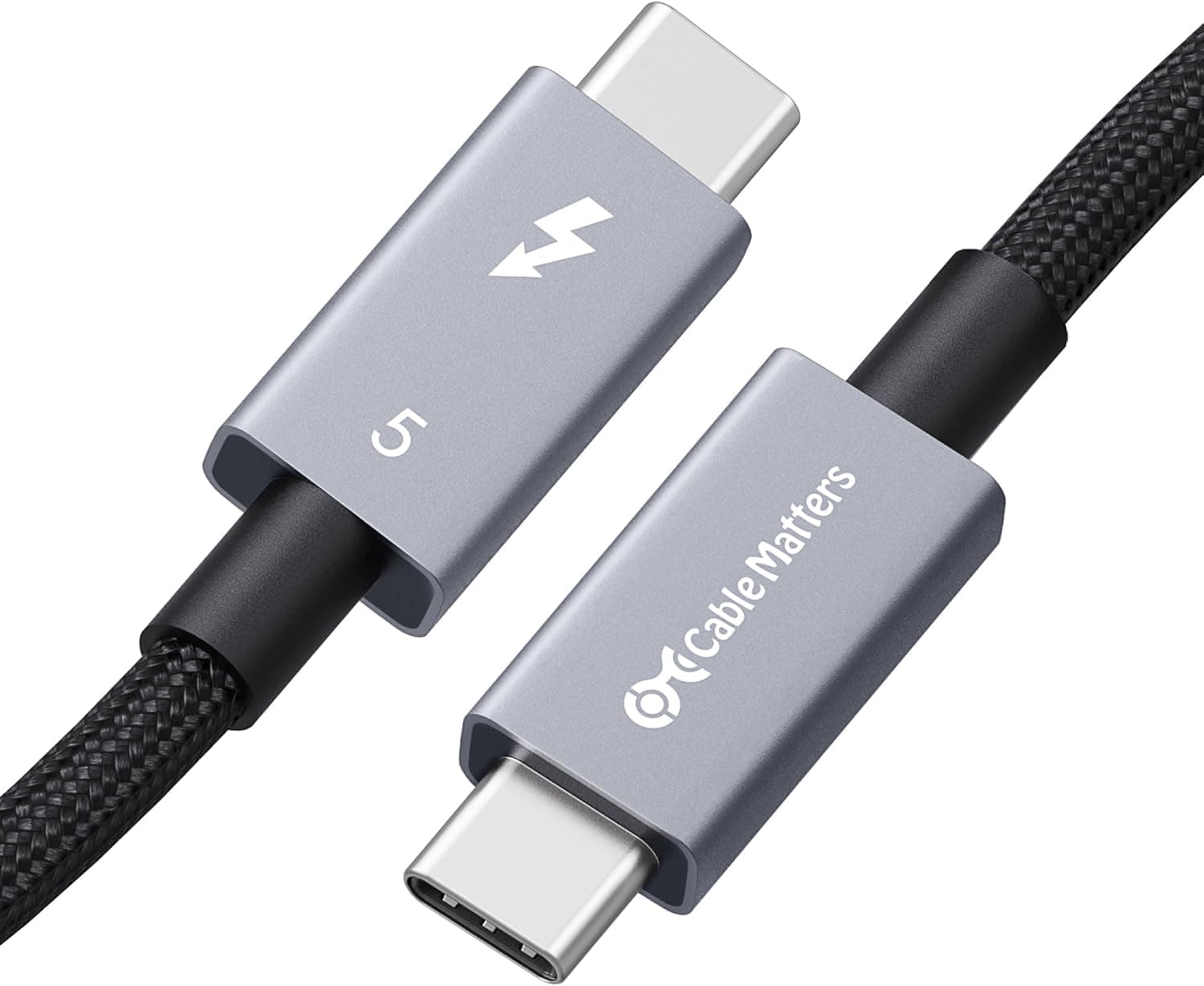 [Intel認定] Cable Matters 80Gbps 編組Thunderbolt 5 ケーブル 1m ブラック