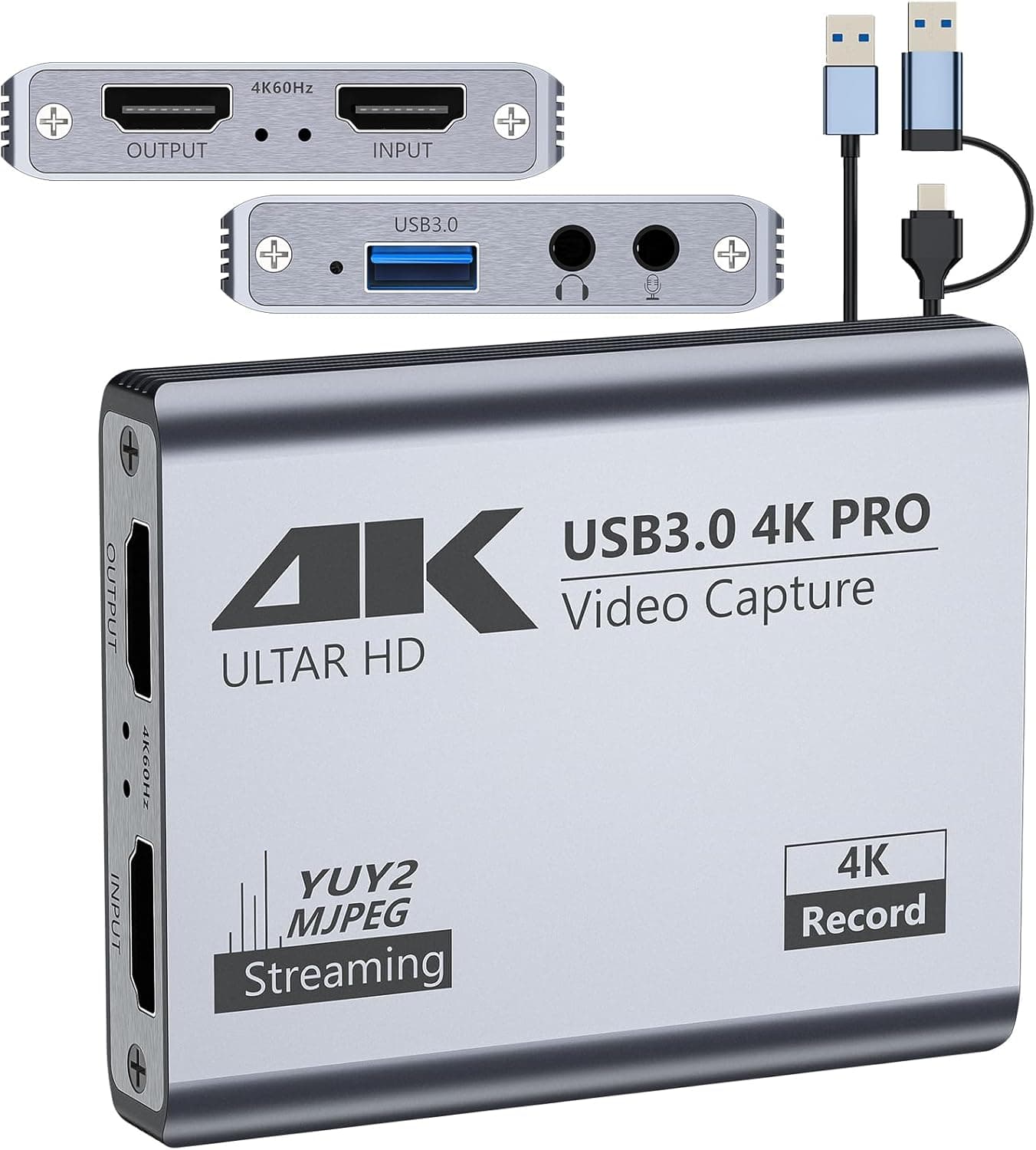 BINZET USB 3.0 4K ビデオキャプチャカード PS5