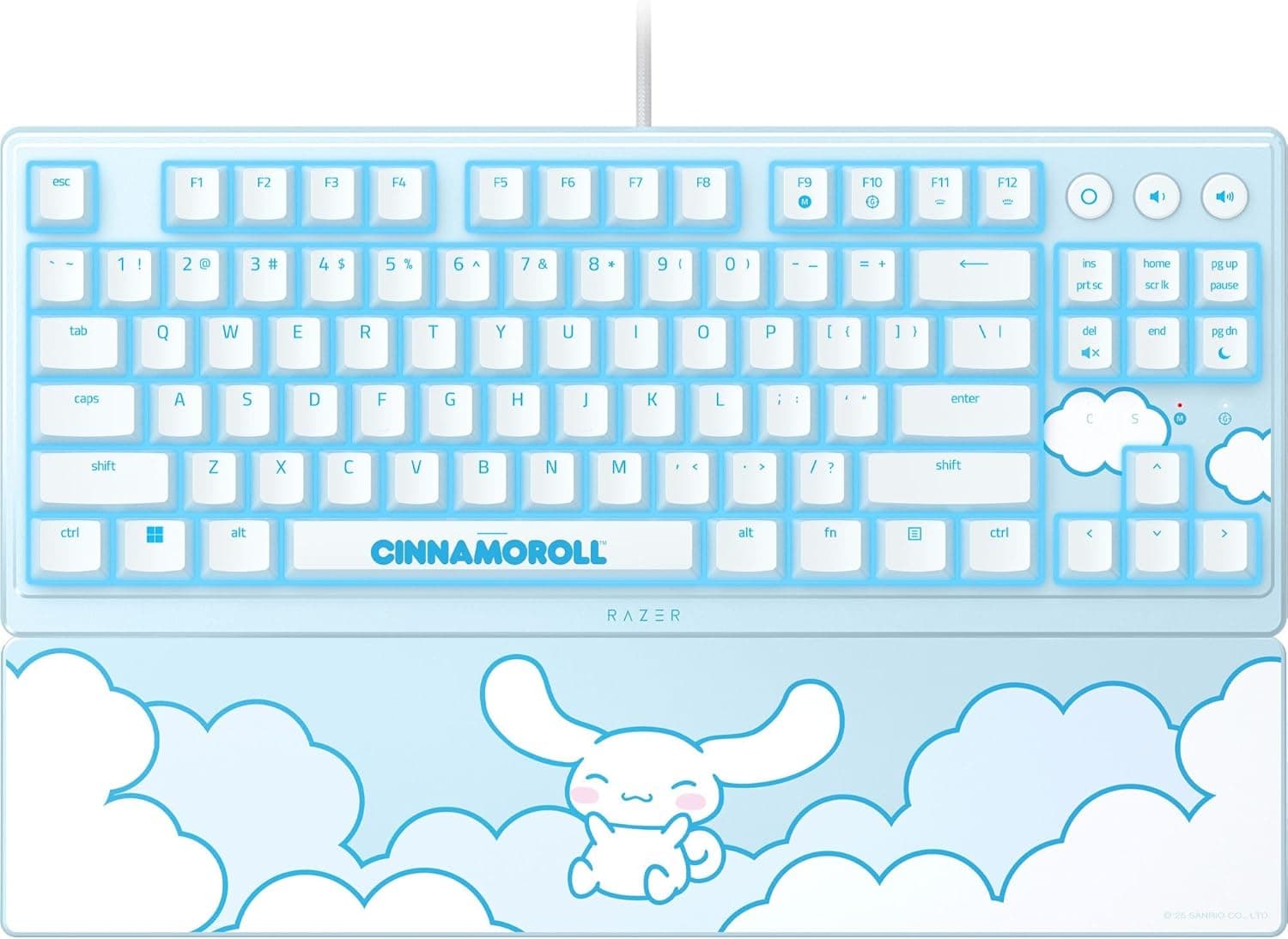 Razer Ornata V3 TKL ゲーミングキーボード ロープロファイルキー シナモロール エディション
