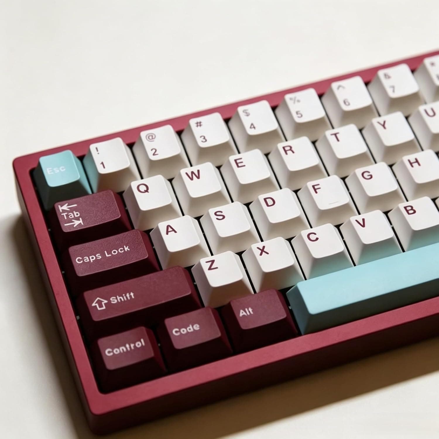 Cherryプロファイル ホワイト＆レッド PBTキーキャップセット
