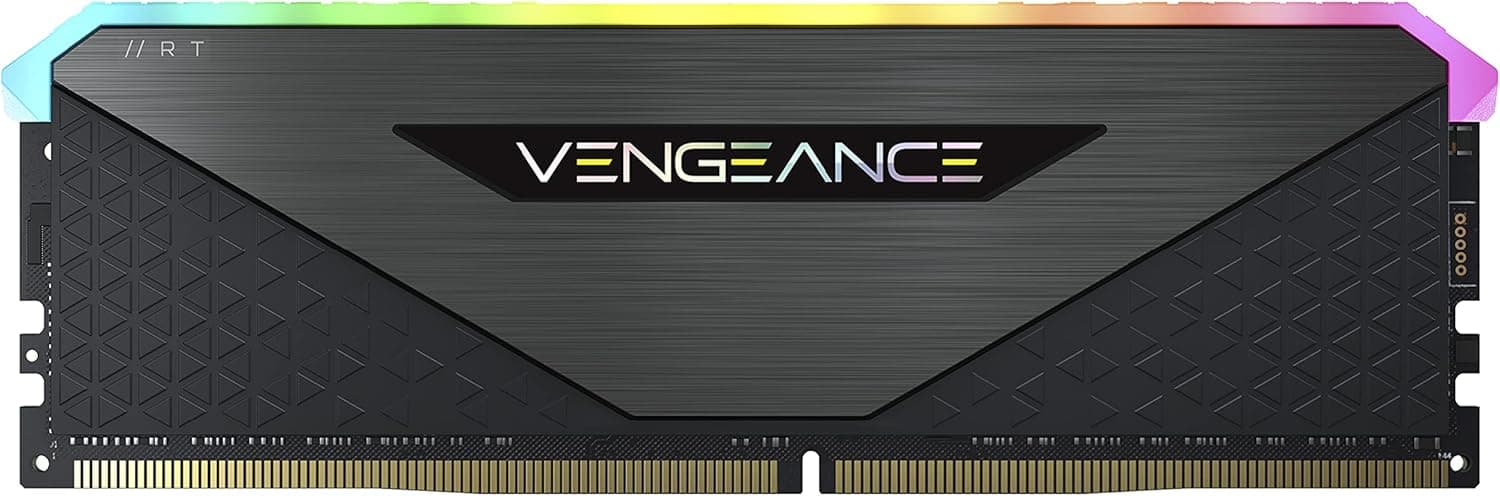 CORSAIR VENGEANCE RGB RT DDR4 メモリ 32GB（16GB×2）最大3600MHz対応 AMD EXPO &amp; Intel XMP対応 CL18 デスクトップPC用ブラック CMN32GX4M2Z3600C18