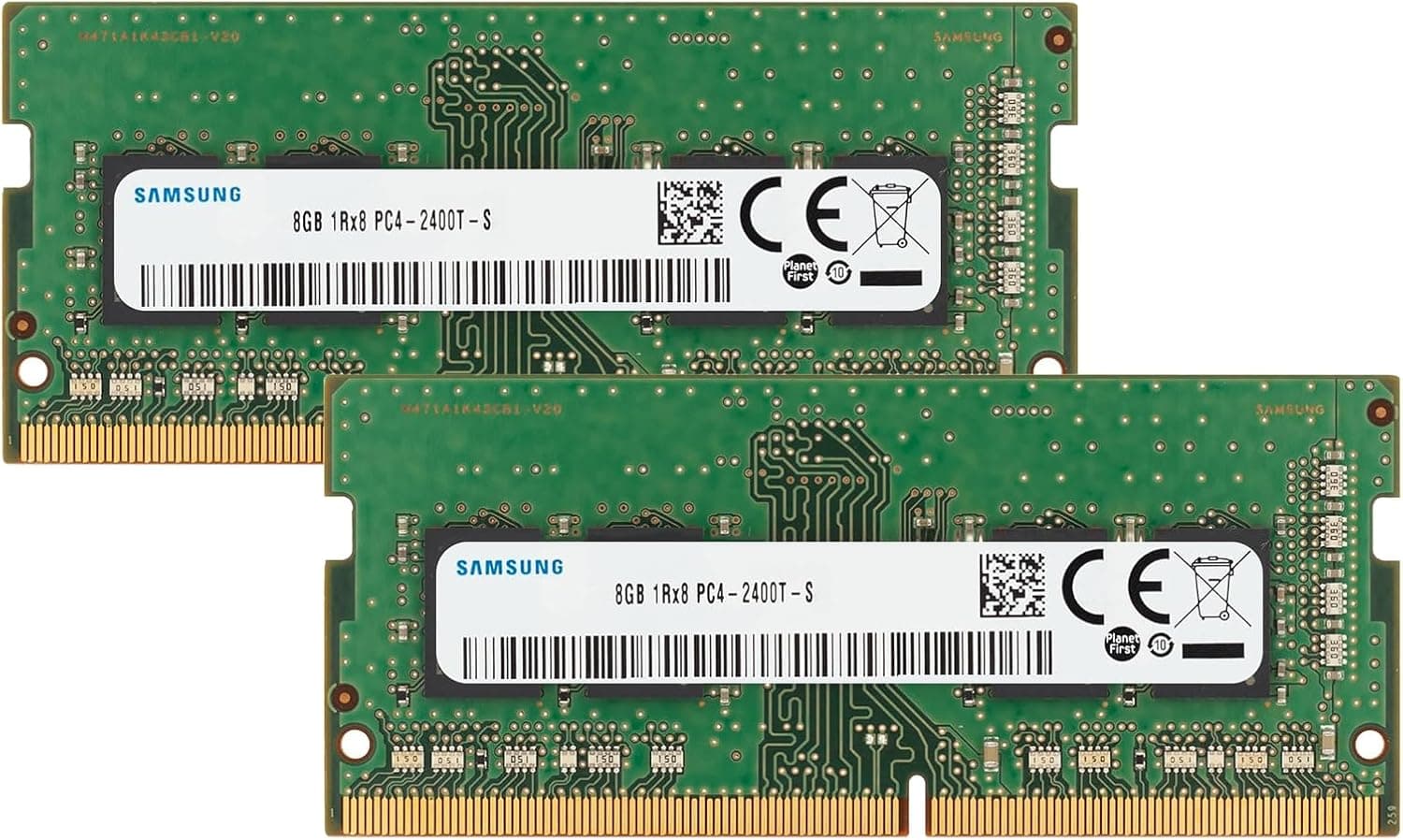 【整備済み品】Samsung 16GB (2x8GB) DDR4 2400MHz PC4-19200 (PC4-2400T) CL17 SODIMM 1Rx8 シングルランク 1.2V 260ピンノートパソコンノートブック RAMメモリ