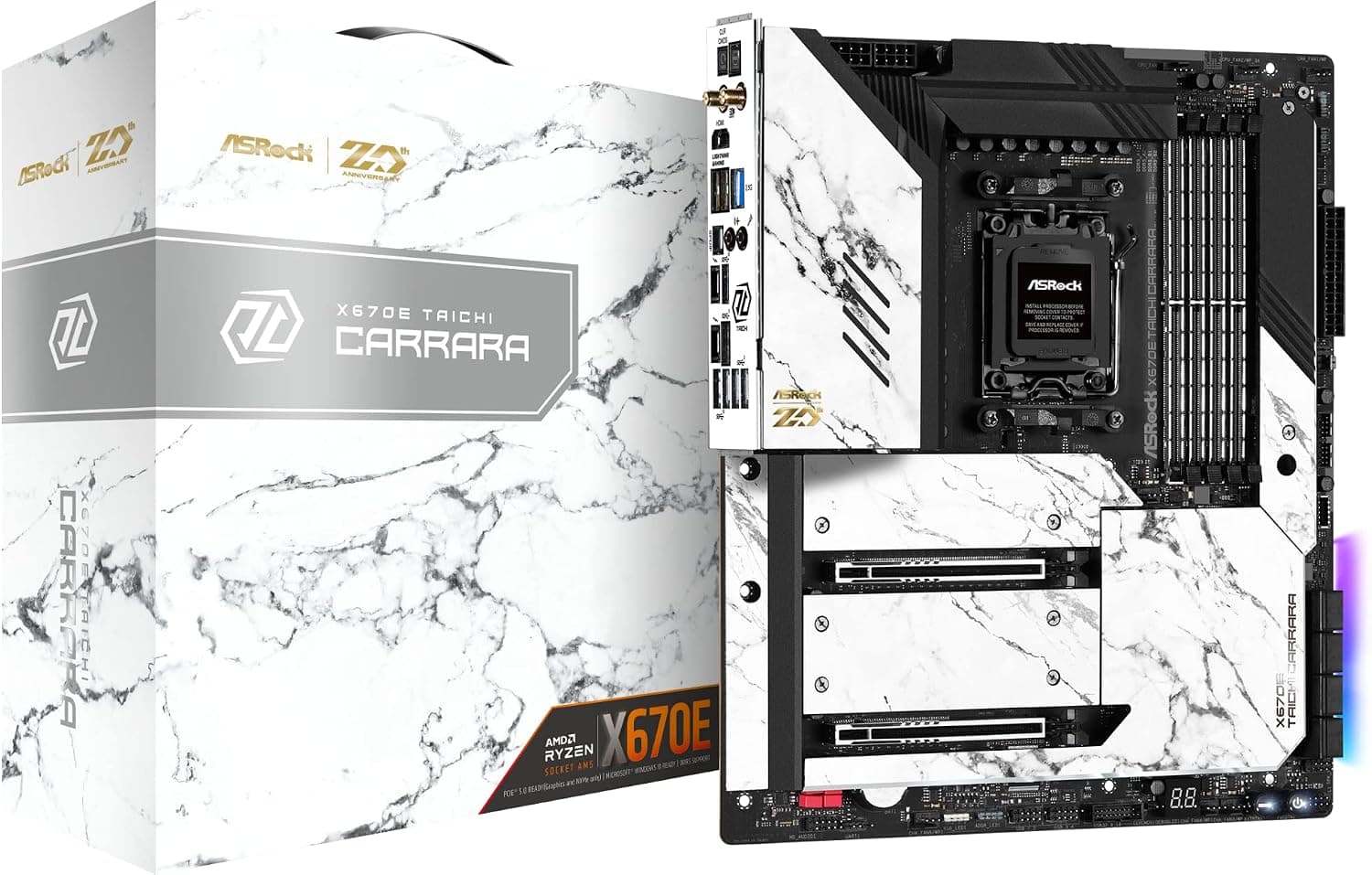 ASRock マザーボード X670E Taichi Carrara AMD Ryzen 7000 シリーズ CPU (Socket AM5) 対応 X670E E-ATX マザーボード 【国内正規代理店品】