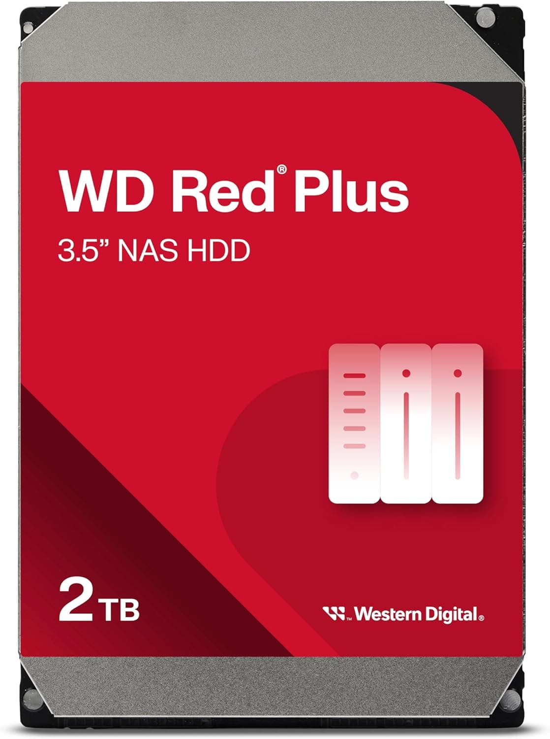 WD Red Plus 2TB NAS 3.5インチ 内蔵ハードドライブ - 5400 RPMクラス