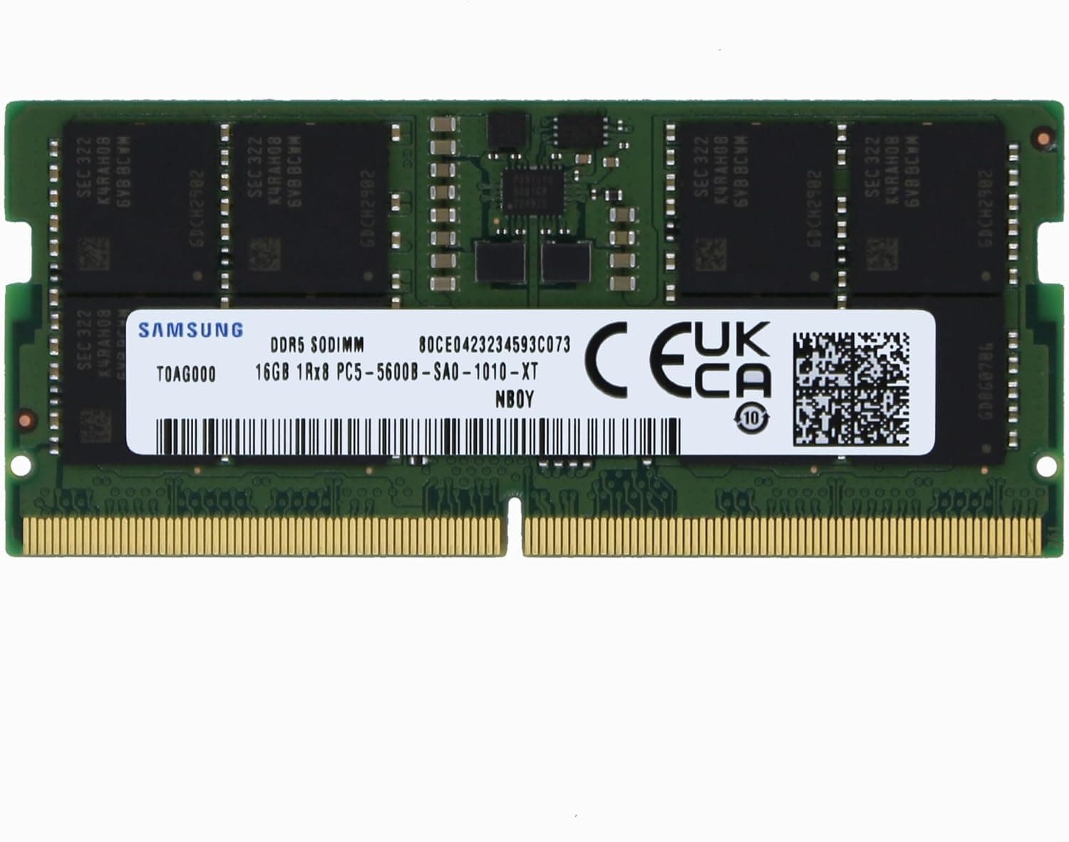 Samsung 16GB DDR5 5600MHz PC5-44800 SODIMM 1Rx8 シングルランク CL46 1.1v 262pin Non-ECC M425R2GA3BB0-CWM ノートパソコンノートパソコン RAM メモリアップグレード