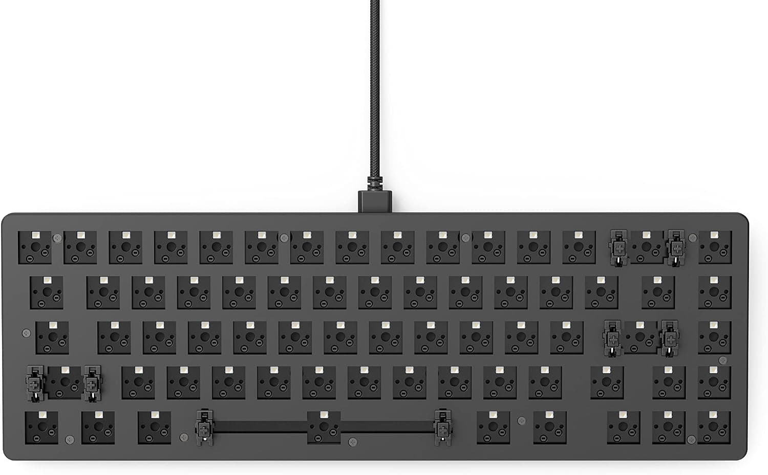 GLORIOUS GMMK 2 コンパクト TKL (65%) ベアボーンズ ISO ブラック。
