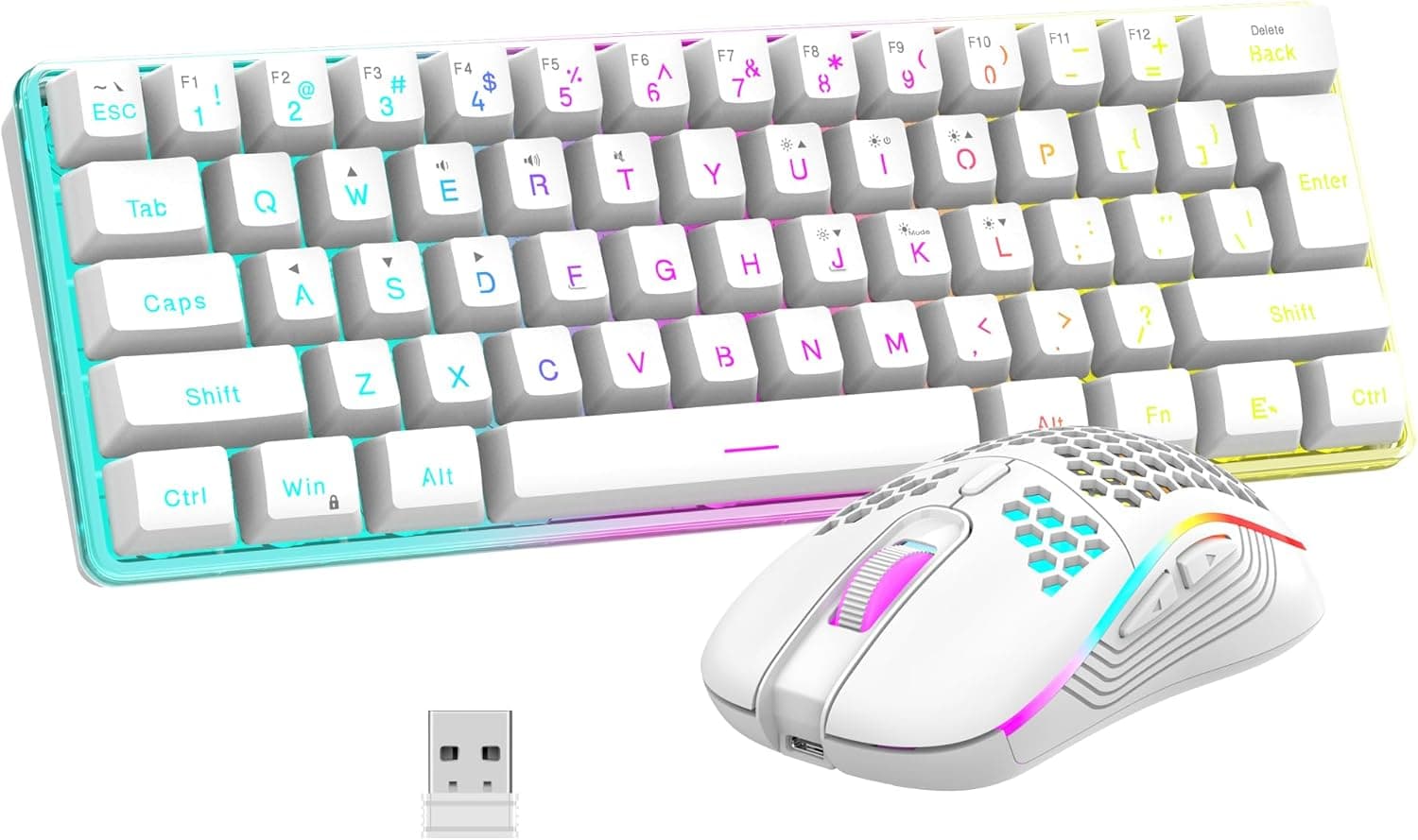 RedThunder 60%ワイヤレスゲーミングキーボードとマウスのコンボ