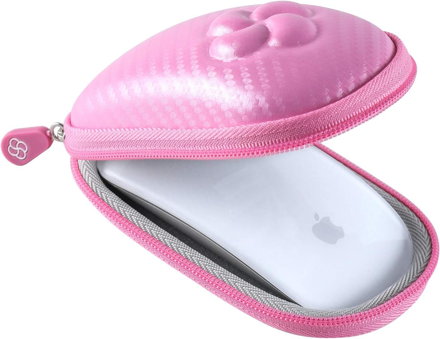 Koonice Apple Magic Mouse(第1世代・第2世代)用ハードケース カラビナ付き(ピンク)